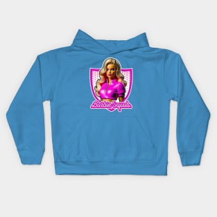 Barbie Squad-Barbie x Oppenheimer-Barbenheimer Kids Hoodie